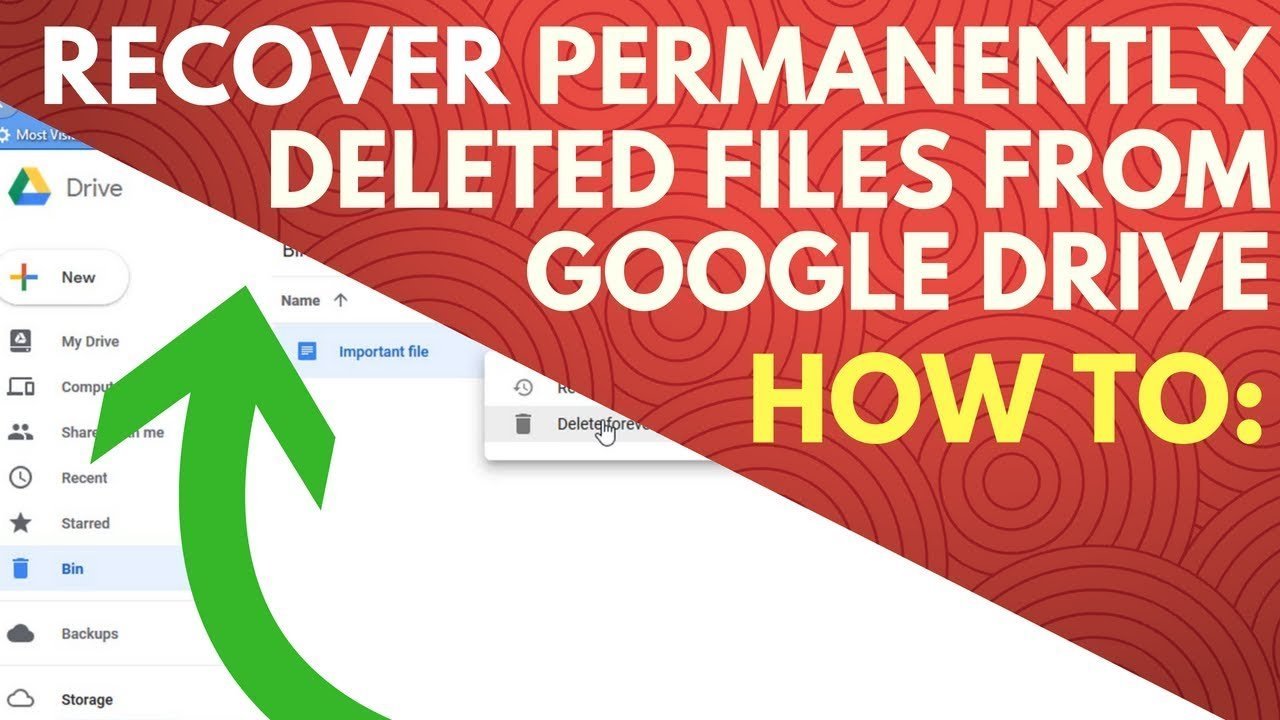 Google recover. Find deleted files.